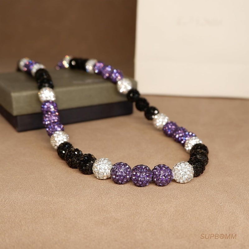 SUPBOMM Baseball Ice Necklace, Bling Beaded Necklaces, Drip Chain, League Team Colors Gifts for Men - Image 4